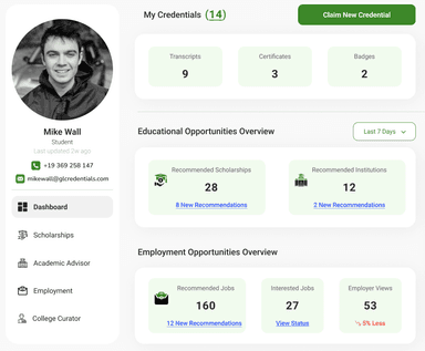 Greenlight Student Dashboard
